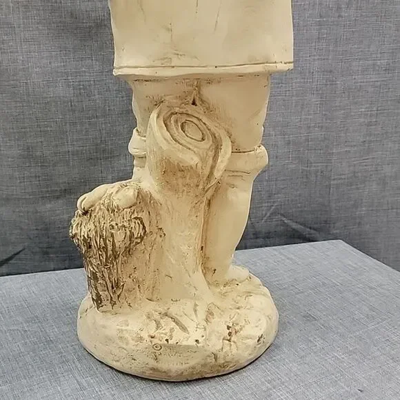 Marwal VTG Chalkware Fisherman Sculpture 18" Statue